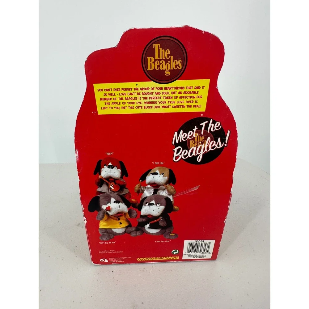 Gemmy Meet The Beagles Sings‎ A Hard Days Night Musical Plush Dog Beatles 2003